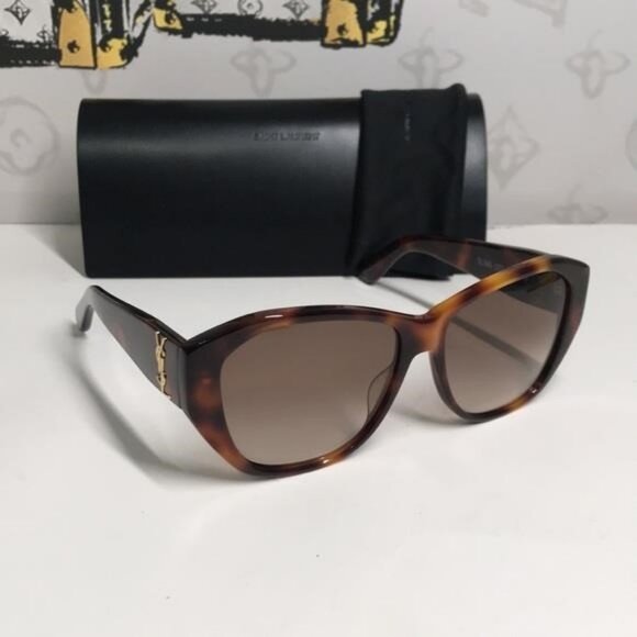 New Authentic Saint Laurent Havana SLM8 003 Sunglasses - Picture 8 of 15